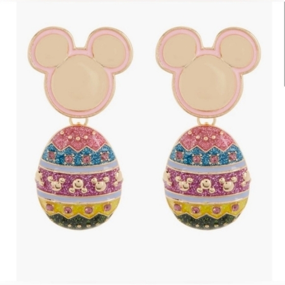 🔹️Disney X Baublebar🔹️ Mickey Mouse Crystal Easter Egg Drop Earrings - Picture 1 of 2